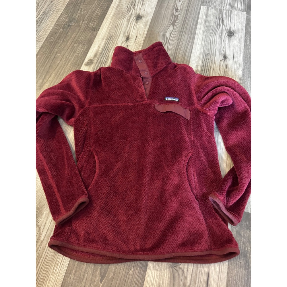 Patagonia Womens Re-Tool Snap-T Fleece Pullover Burgundy Red M 25442
